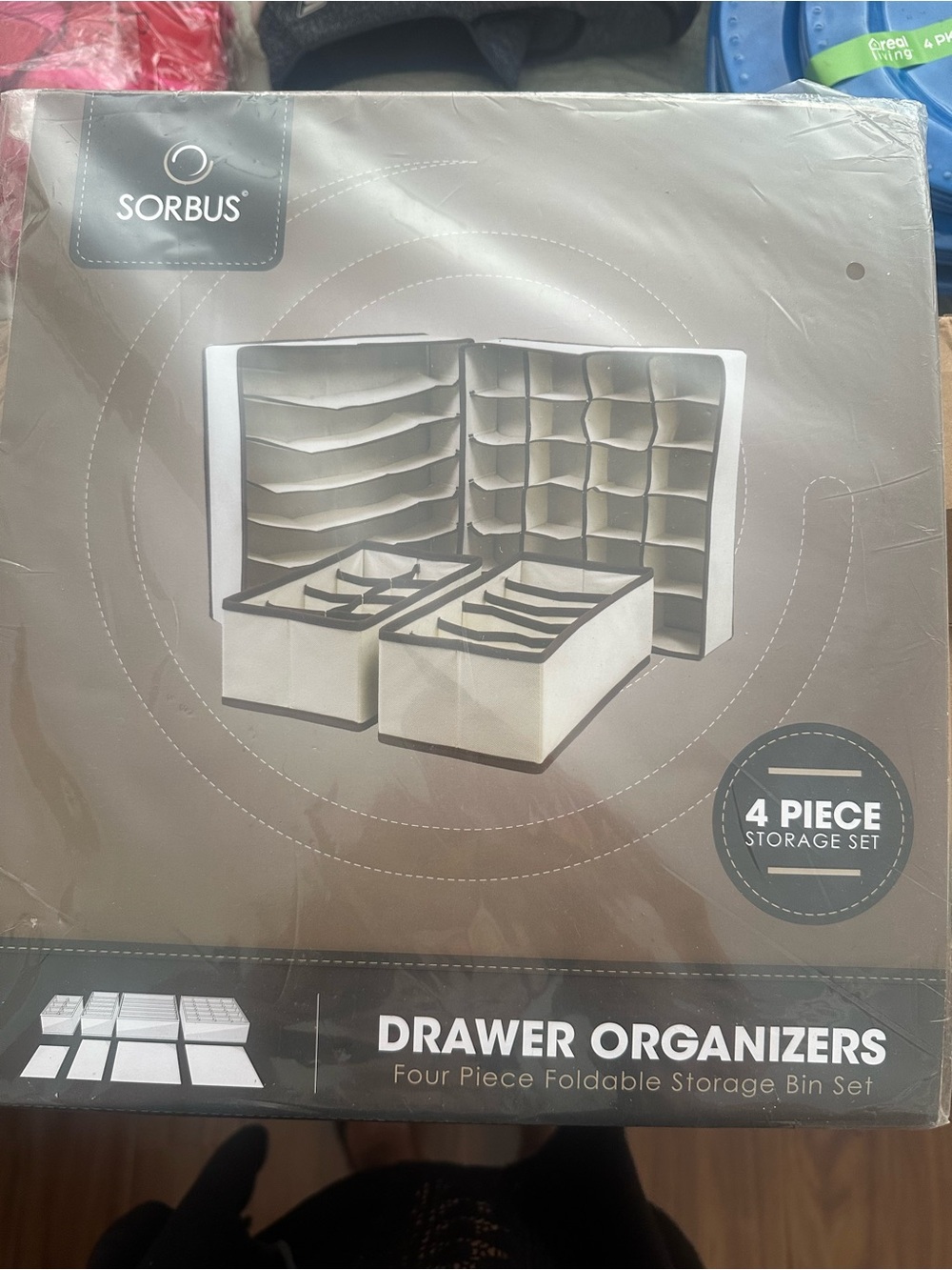 4-Piece Foldable Drawer Organizers
